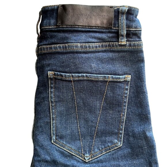 Victoria Victoria Beckham Womens Denim Jeans Slim Fit Dark Wash Sz 26 Minimalist - Picture 3 of 14